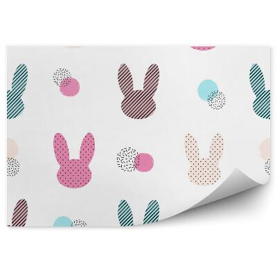 Papier peint panoramique Lapins colorés