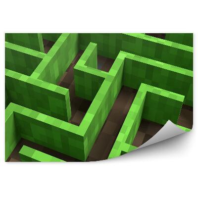 Papier peint Jeu De Pixels Labyrinthe Vert