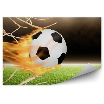 Papier peint Football en feu dans les buts