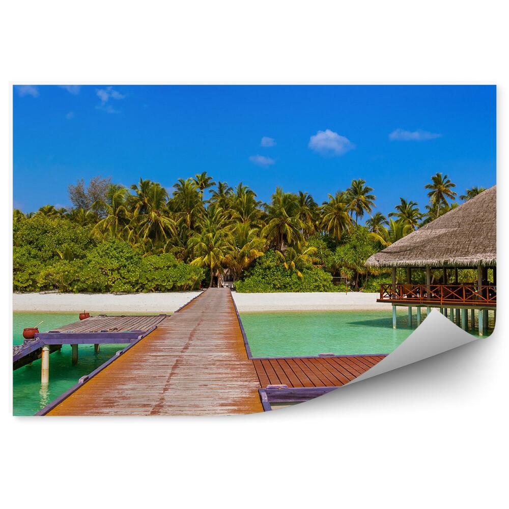 Papier peint Pier Beach Tropical Island Summer