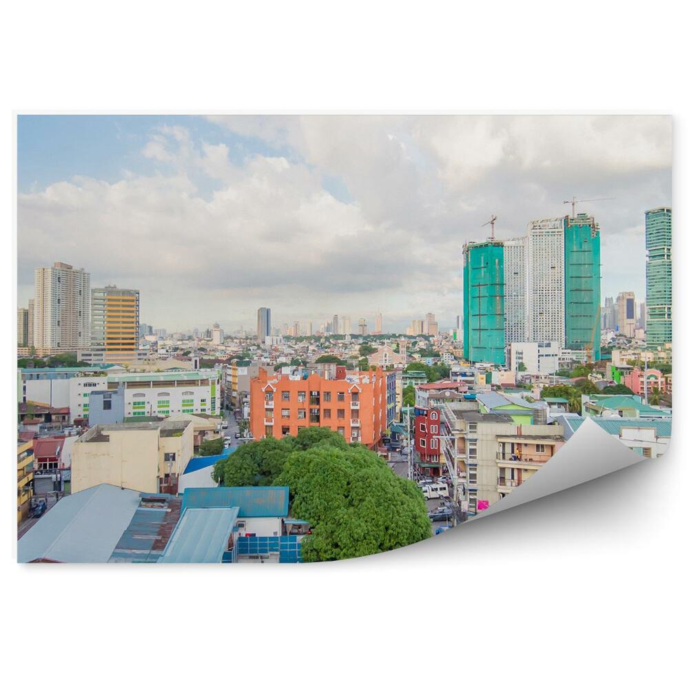 Papier peint Philippines paysage urbain architecture couleurs arbres