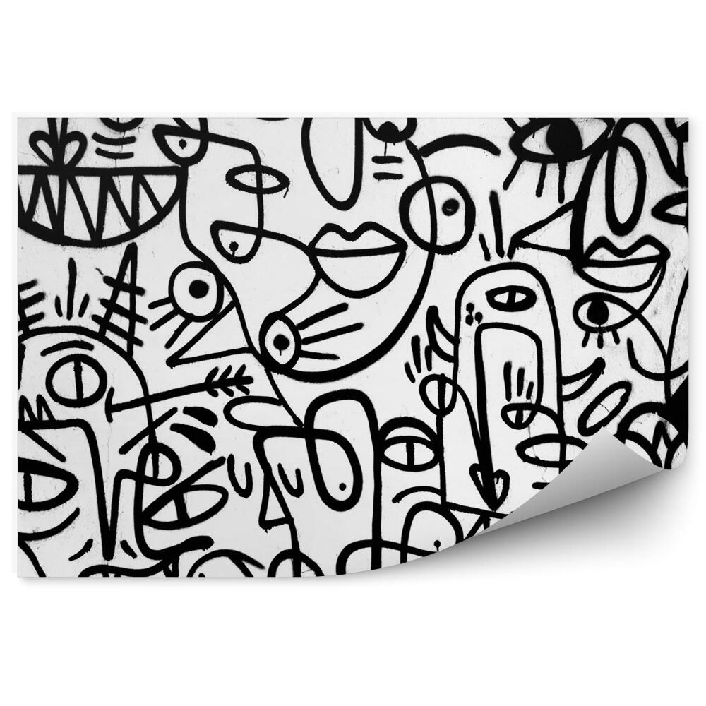 Papier peint Graffiti Noir Et Blanc