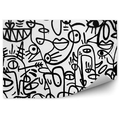 Papier peint Graffiti Noir Et Blanc