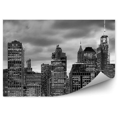 Papier peint Image panoramique en noir et blanc de la ville de New York