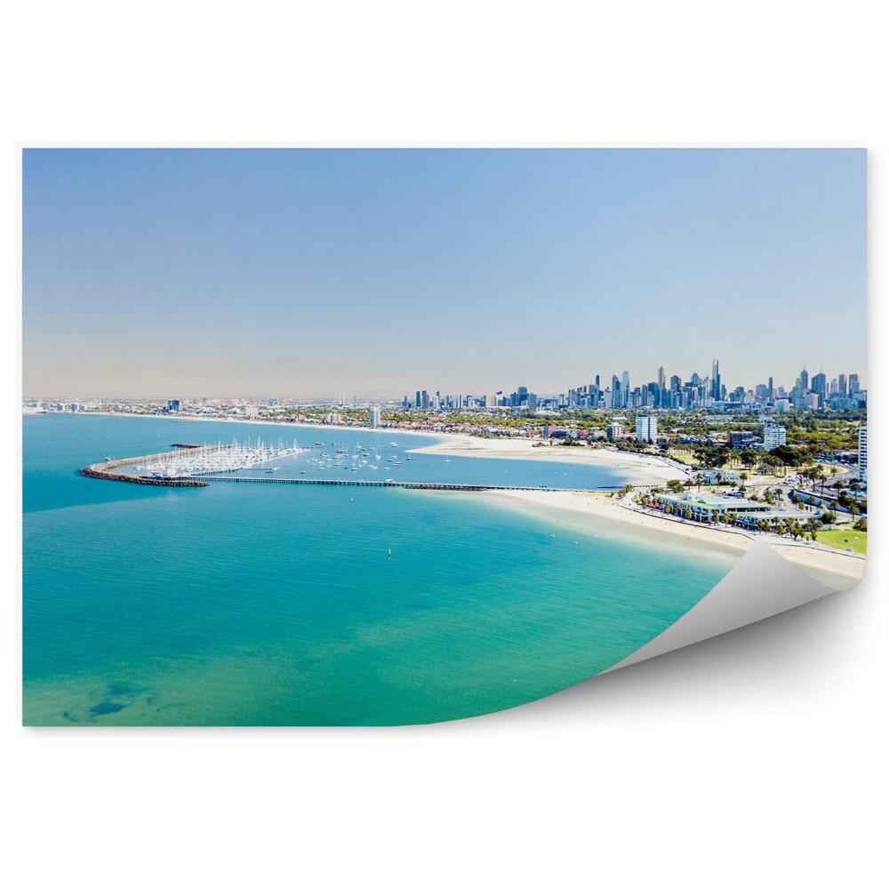 Papier peint Océan Gratte-Ciel Ville Baie