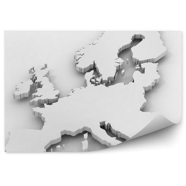 Papier peint Carte d'europe contour 3d