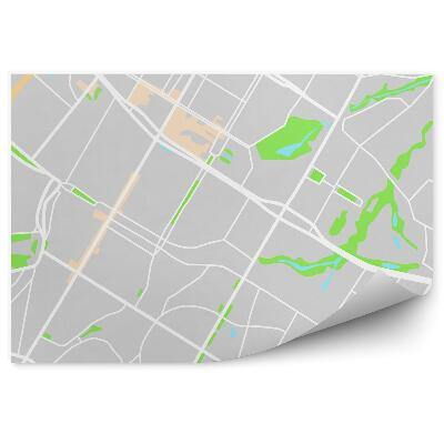 Papier peint Plan de la ville vue de dessus