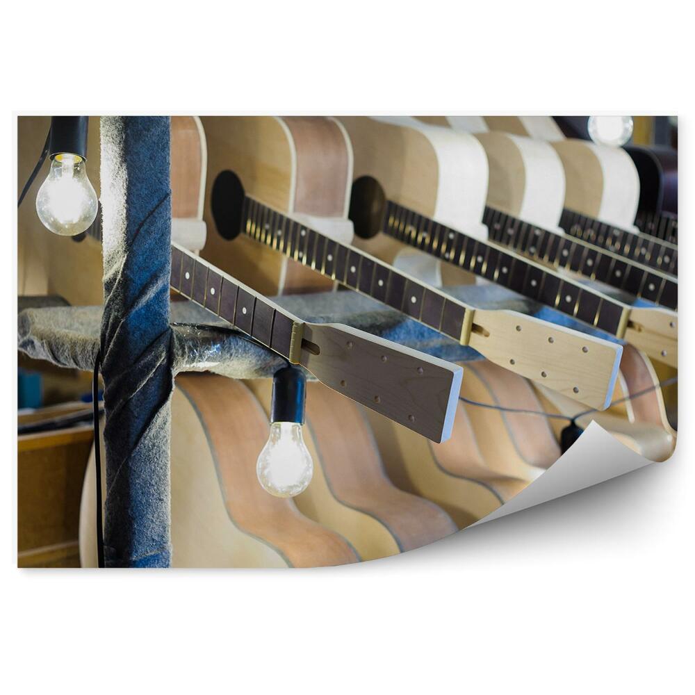 Papier peint Usine de produits en bois guitare