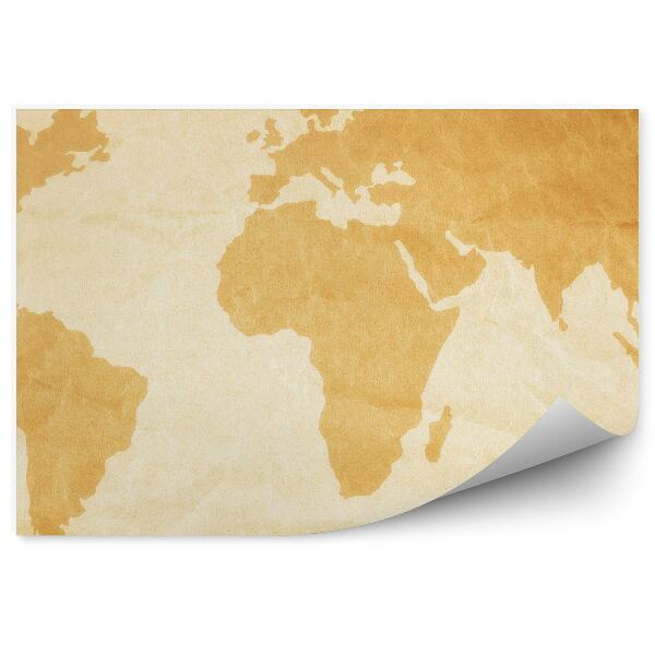 Papier peint Carte du monde rétro