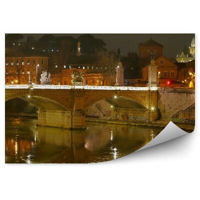 Papier peint Vue de la ville Italie Coucher de soleil Rome