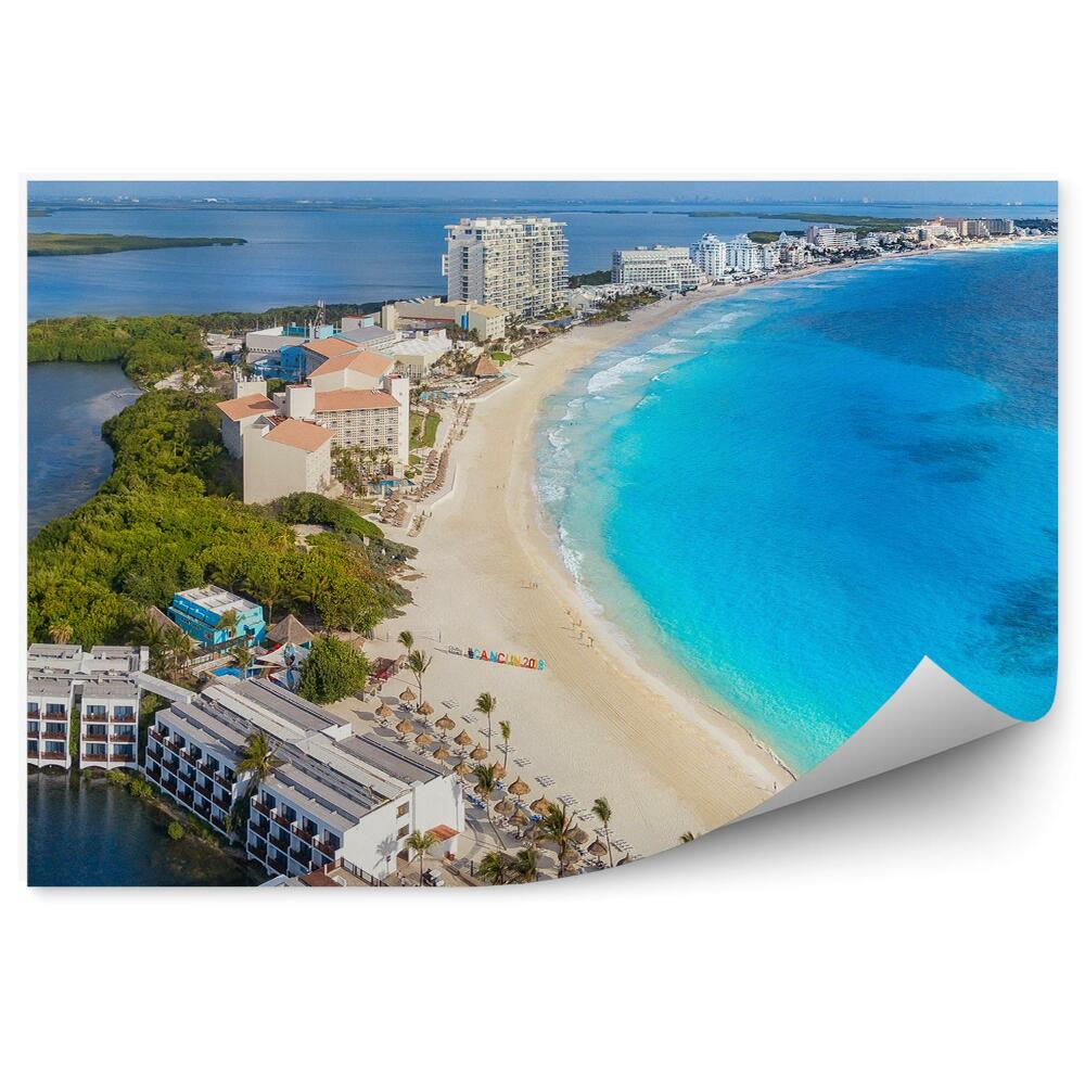 Papier peint Blue Lagoon Islands City Tourism Beach Lodges