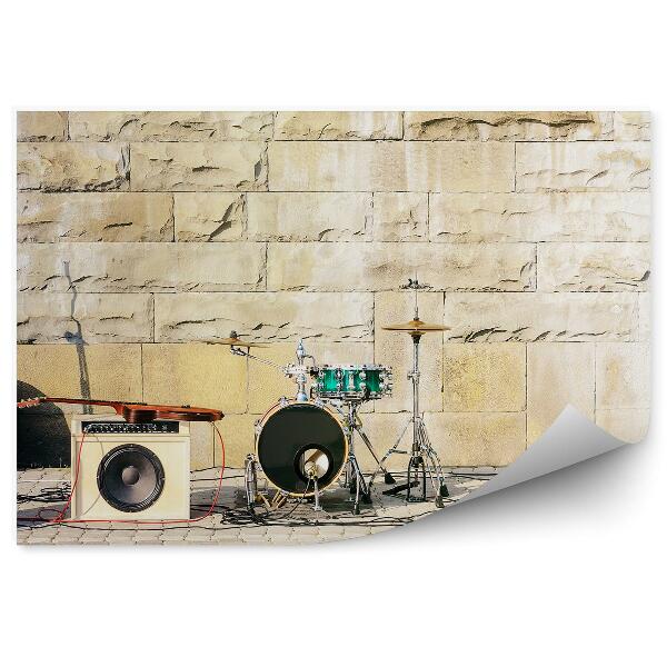 Papier peint Instruments de musique Percussion Guitare