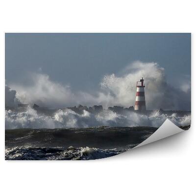 Papier peint Vagues écumantes s'écrasant en hauteur