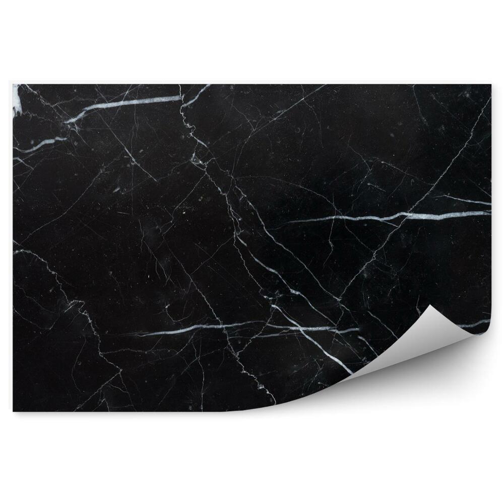 Tapisserie panoramique Texture de marbre sur fond noir