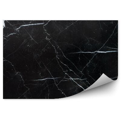 Tapisserie panoramique Texture de marbre sur fond noir