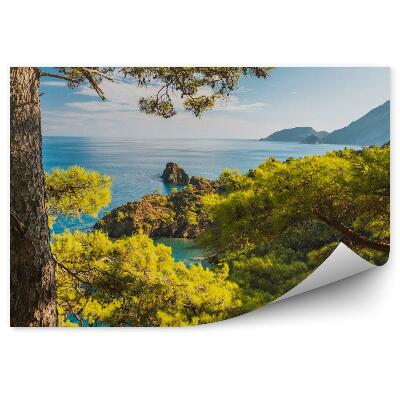 Tapisserie panoramique Plage sur la mer Méditerranée antalya turquie