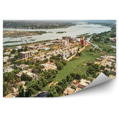 Papier peint Vue plantes vertes ponts eau