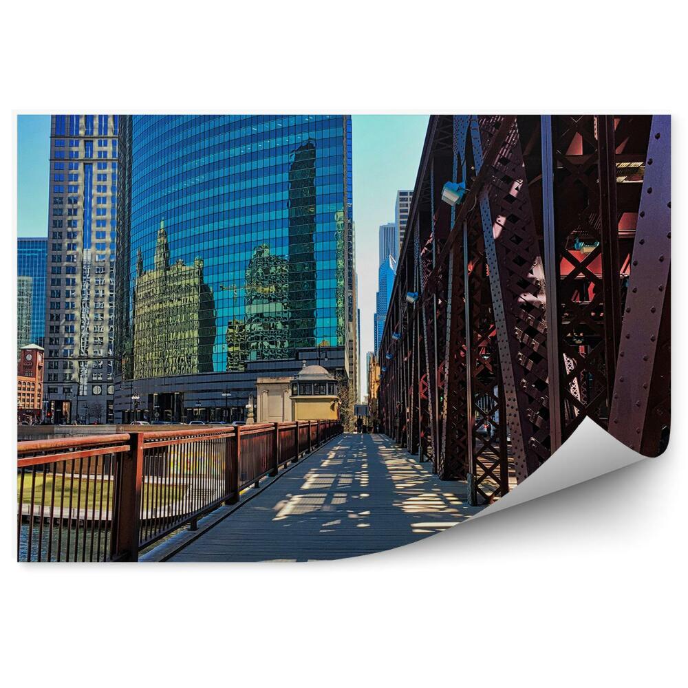 Papier peint Voie ferrée surélevée chicago ville