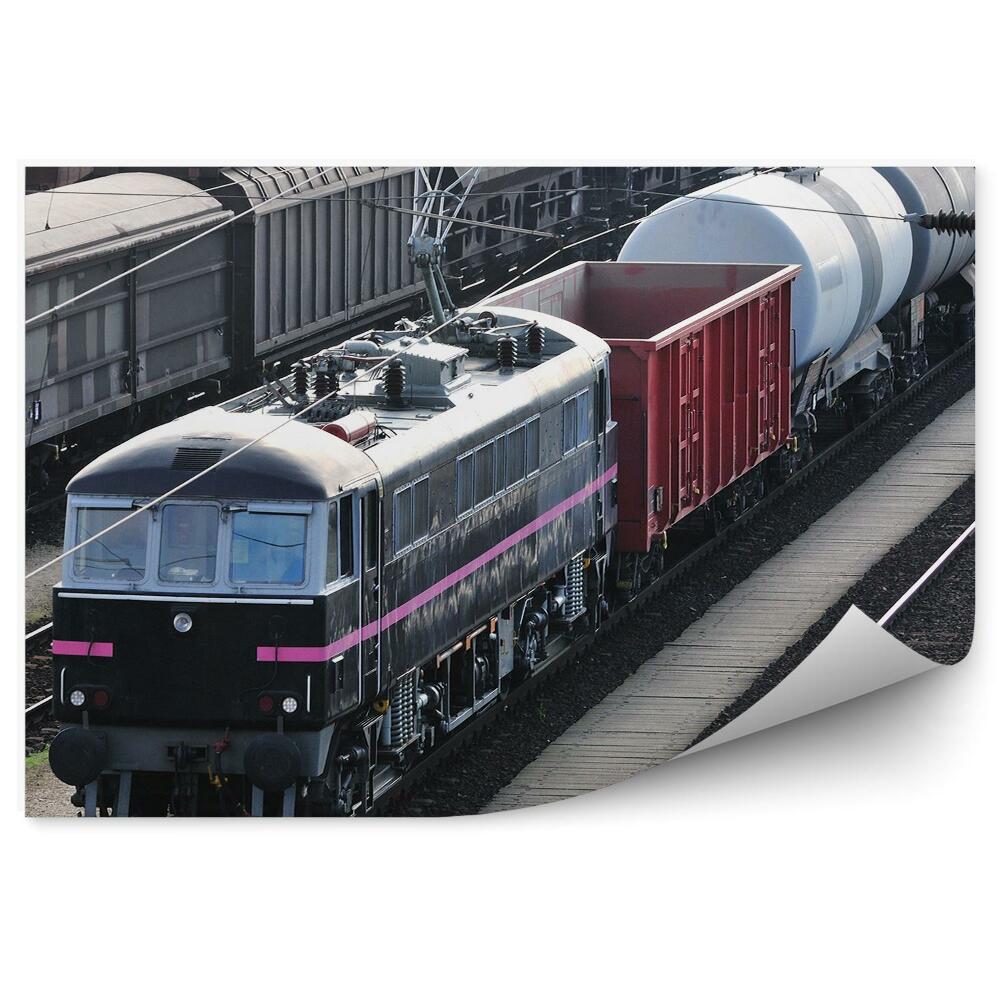 Papier peint Gare ferroviaire trains voitures