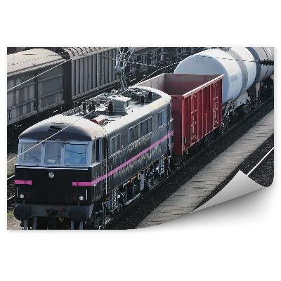 Papier peint Gare ferroviaire trains voitures