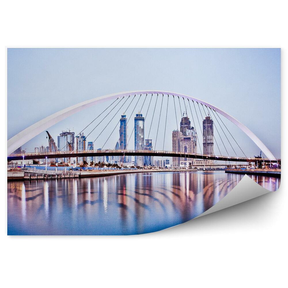 Papier peint Gratte-ciel Ponts Trottoirs Dubaï Palms