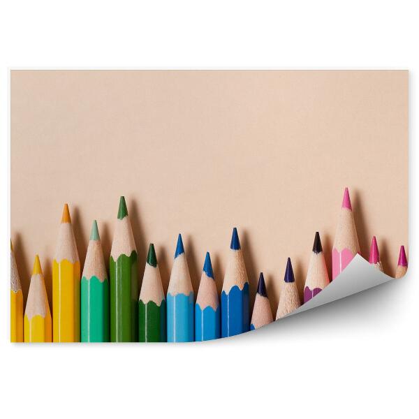 Tapisserie panoramique Crayons de couleur