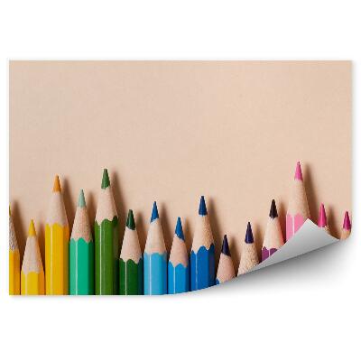 Tapisserie panoramique Crayons de couleur