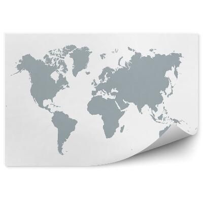 Papier peint Carte du monde grise