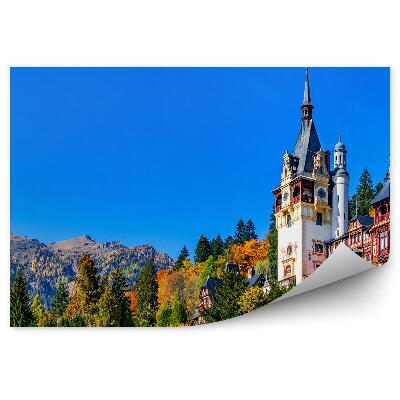 Papier peint Paysage d'automne coloré arbres château nature