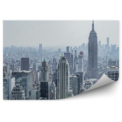 Papier peint Vue aérienne des bâtiments gris de la ville