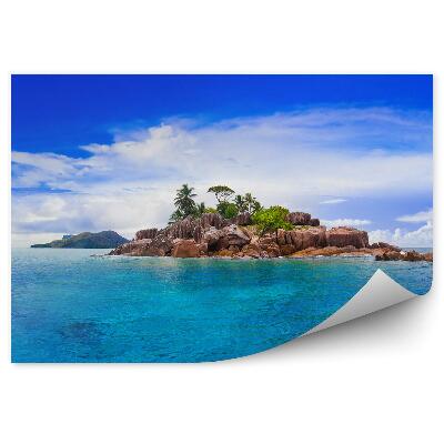Papier peint Île tropicale Seychelles Ciel nuages