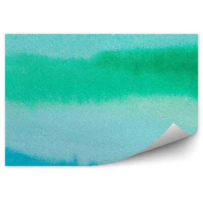 Papier peint Aquarelle ombre bleu vert