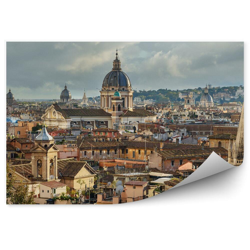 Papier peint Vue de Rome depuis le ciel à vol d'oiseau