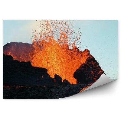 Papier peint Volcan Tungurahua Ciel De Lave