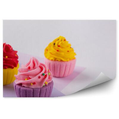 Tapisserie panoramique Cupcakes au sucre multicolores décoratifs