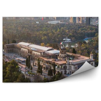 Papier peint Vue D'oiseau Château Chapultepec Bâtiments Arbres Mexique