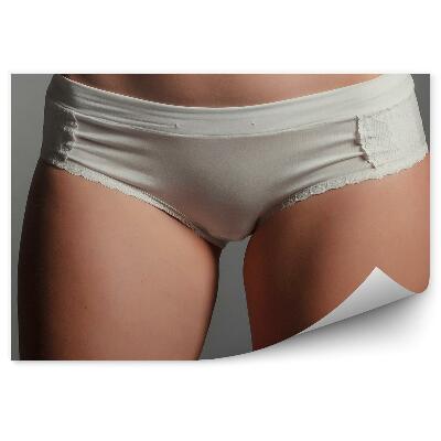 Papier peint Corps féminin galbé lingerie culotte