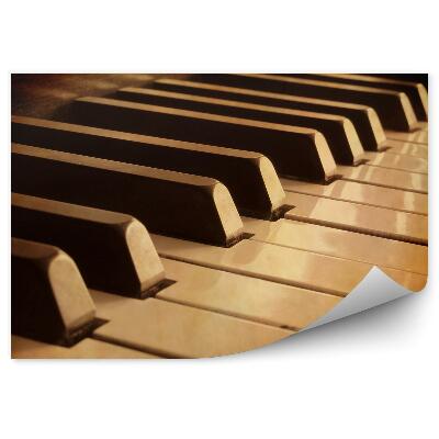 Papier peint Clavier Piano Perspective Sépia