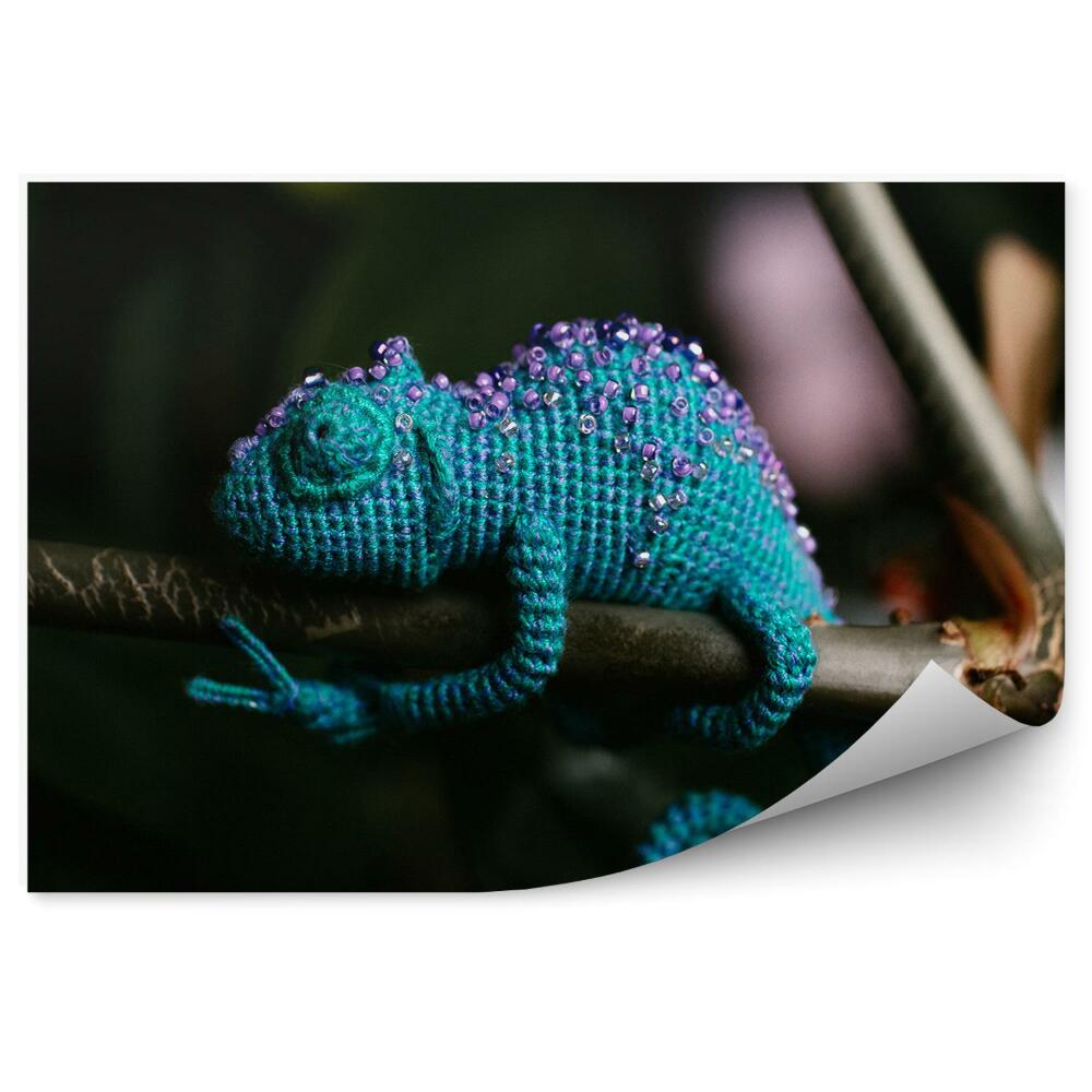 Papier peint Caméléon Laineux Sur Une Brindille