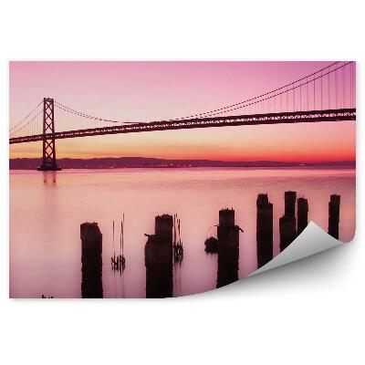 Papier peint Ocean Bridge Coucher de soleil Californie