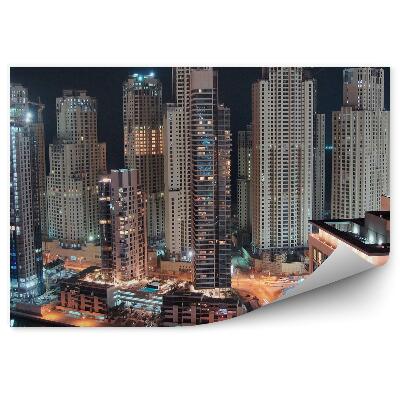 Papier peint Nuit dubai bay buildings city