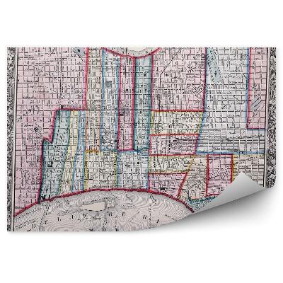 Papier peint Ancienne carte de Philadelphie