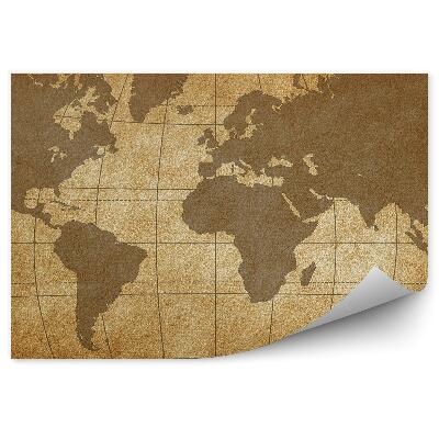 Papier peint Ancienne carte du monde continents