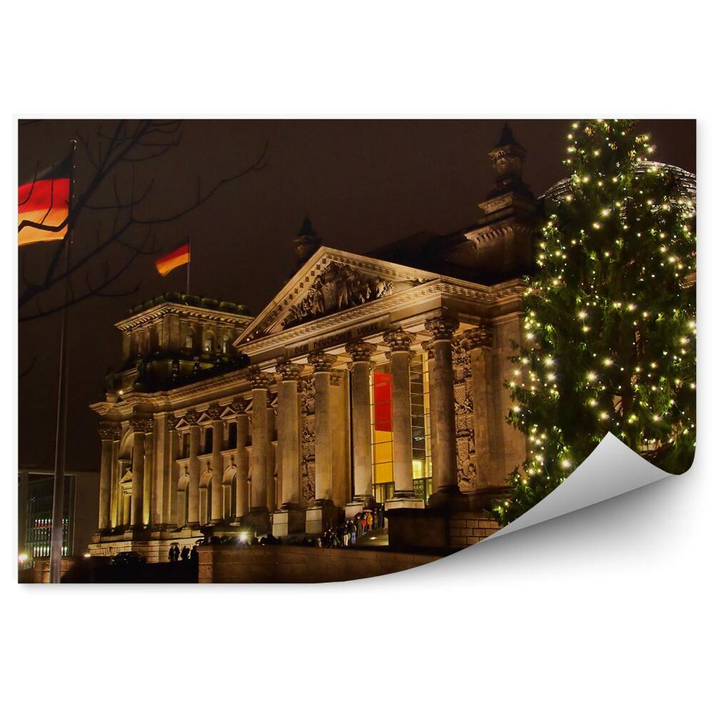Papier peint Parlement du Reich Berlin Drapeau de Noël Allemagne