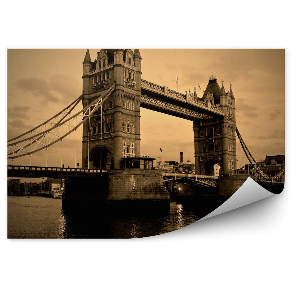 Papier peint Pont de la tour de Londres en sépia