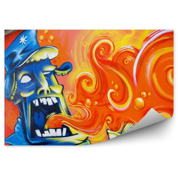 Papier peint Homme Criant Au Feu