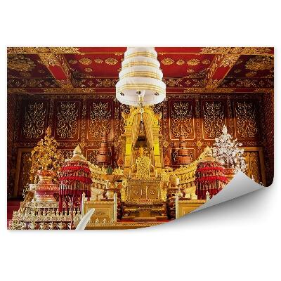 Papier peint Décoration intérieure d'un palais or rouge culture