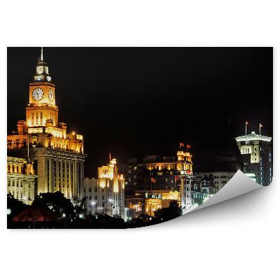 Papier peint paysage urbain personnes lumière de nuit