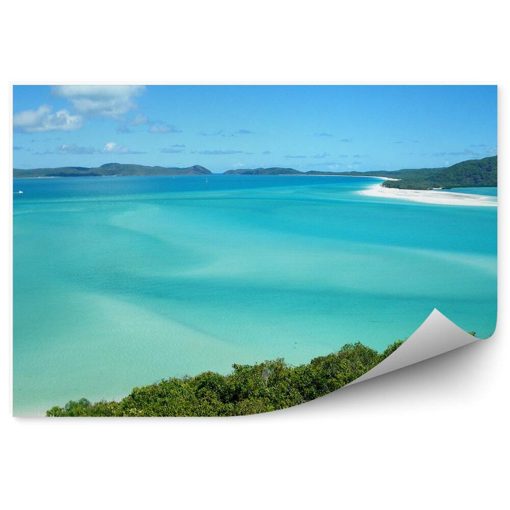 Papier peint Australie île bleu eau ciel vert