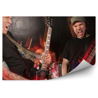 Papier peint Rock Band Couleurs Mouvement Musique Guitare
